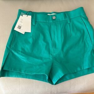 7 For All Mankind High Waist Teal Shorts